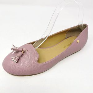 Sembonia Leather Tassels Slip On Ballet Flats